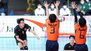 春高バレー　男子２回戦　開智（和歌山）あと一歩及ばず