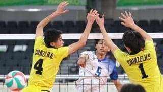春高バレー　男子３回戦　高川学園（山口）フルセット及ばず