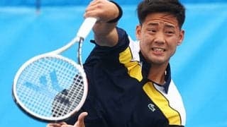 守屋 ストレートで初戦敗退