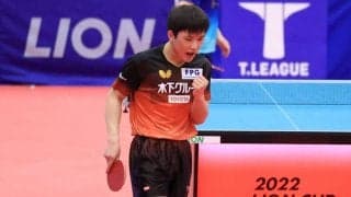 張本智和、涙のV「次は世界やアジアの歴史を変えられるように」＜卓球・LION CUP TOP32＞