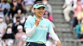 有村智恵2位浮上　新婚の夫の話題に照れ笑い、職業は「会社員です」ゴルフは「たまに」