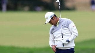 松山英樹、1mも寄らないミス→挽回　米実況席も「ハッハハ」と笑う好チップインに脚光