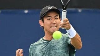 第1シードの西岡が途中棄権