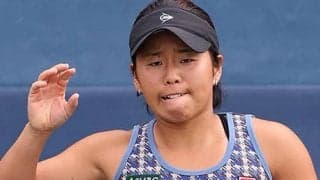 上地結衣、完勝で全米初戦突破