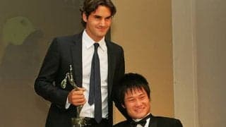  国枝慎吾 フェデラーへ「Thank you」 