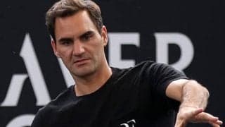  フェデラーがノリーと練習 