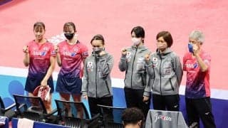 日本女子、勝利から3分後の中継に映った場面が話題　敵味方関係なく「素敵」「可愛い」【世界卓球】