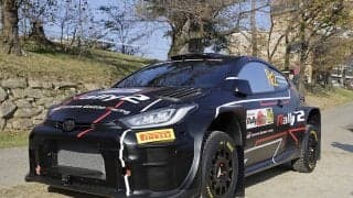 WRCジャパン：トヨタ、岡崎スーパーSSでラリー2プロトタイプを世界初披露