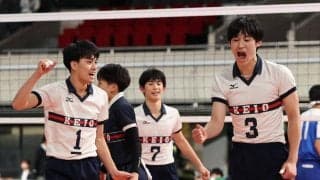 慶応、ストレート発進　３年前敗れた西原に雪辱／春高バレー