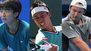  松岡隼、錦織と伊藤と練習 