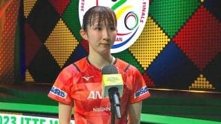 【世界卓球】早田ひな インタビュー 「お母さんが作ってくれたうどんで、日本食を感じています」イタリアのエースに完勝で3回戦進出！
