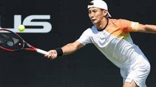 島袋将、膝違和感で途中棄権
