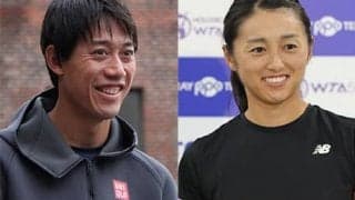 土居美咲、錦織圭らと日本で集合写真