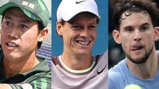10年で錦織ら3人 シナー仲間入り