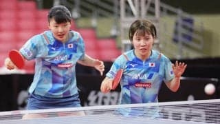 平野美宇、張本美和の“五輪コンビ”がインドペアに敗れる大波乱　フルゲーム落としまさかの初戦敗退【WTTシンガポールスマッシュ】