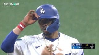 「ベッツ速っ！」大谷翔平の打席で“完璧盗塁” ドジャースが誇るMVP男の驚異的加速にファン驚嘆