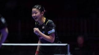 張本美和が世界3位の中国勢撃破で会心ガッツポーズ　王芸迪に4－1勝利でベスト8進出【ITTFワールドカップ2024】