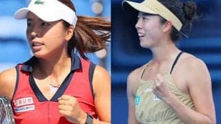 本玉真唯と柴原瑛菜が4強
