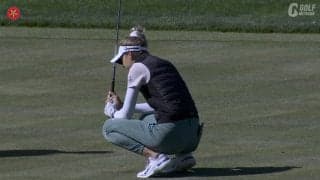 【動画】世界ランク1位のネリー・コルダが12番パー3でまさかの池ポチャ3回