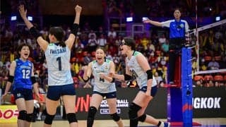 女子日本代表　中国をストレートで下しVNLベスト4進出