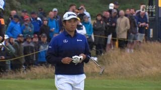 【動画】松山英樹は82位　出だしからポットバンカーにつかまるもナイスアウトで沸かせる