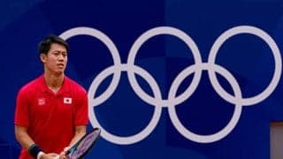錦織圭 パリ五輪会場で練習