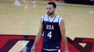 強化試合で対戦したドイツのオブストをカリーが称賛「大胆不敵で素晴らしいシューター」