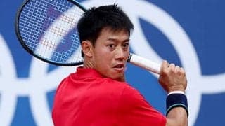  錦織圭の五輪1回戦、雨天で遅延 
