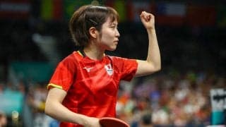 平野美宇、香港選手にストレート勝ちで3回戦進出　第1ゲームはデュースの攻防制す、“異質ラバー”のインド選手と対戦へ【パリ五輪2024】