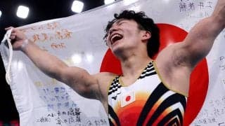 「新進気鋭のスーパースター」52年ぶり三冠・岡慎之助に寄せられる賛辞　沖縄出身の“元NFL選手”も言及「2年前は選手生命が……」【パリ五輪2024】
