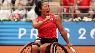 上地結衣、絶対女王を逆転で下して涙の金メダル！日本人初となる単複2冠達成の快挙[パリパラリンピック]