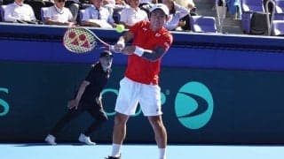 西岡良仁、日本に1勝をもたらす！快勝で錦織圭に繋ぐ[デビスカップ／コロンビア戦]