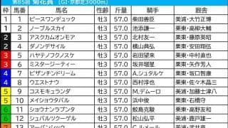 【菊花賞／枠順】ダノンデサイルは名馬並ぶ好枠イン　伏兵一角に“馬券内率52.9％”、騎手×枠でも「2.1.0.0」の追い風