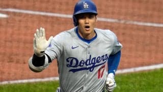 大谷翔平、2試合連発の\"絶叫\"先頭打者弾含む3四球4得点で貢献！ ドジャース連勝でワールドシリーズ出場に王手