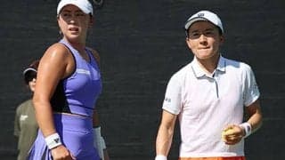 青山/穂積ペア 逆転勝ちで初戦突破