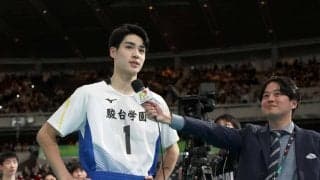 春高バレー　駿台学園が史上2校目の3連覇＆高校三冠　失セットなしの完全V　エースの川野琢磨がMVP