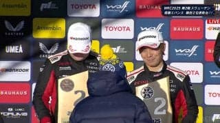 世界ラリーで日本人ドライバーが2位表彰台獲得！ 勝田貴元、自身初優勝に僅か3.8秒及ばずも快挙【WRC】