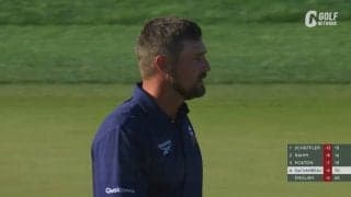 【動画】ブライソン・デシャンボーは2位　14番、15番では難しいラフから寄せて連続バーディ