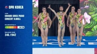 伸びしろしかない！世界水泳・AS北朝鮮代表が2017年大会以来の決勝で飛躍 アクロバットで美しい大技＆晴れやか笑顔で魅了