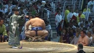 大相撲名古屋場所、“紫の美女”がネットで話題 溜まり席で“凛”とした着物ドレス姿に「美人すぎる」「お召し物が個性的」