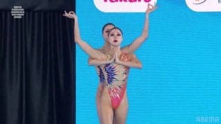 めっちゃ飛んでる！中国・美人双子姉妹、規格外に高いアクロを2連発「パワフルで美しい」完全一致の脚技も高評価