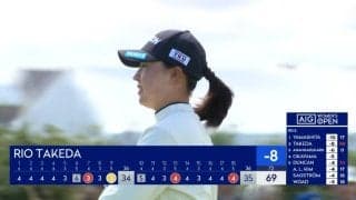 【動画】竹田麗央は3打差2位で決勝へ　9番パー5ではベタピンにつけイーグル奪取