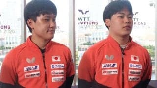 張本智和、日本開催大会で誓う決勝進出「最終日まで残れるように」　快進撃期待の18歳・松島輝空もエースの背中追う【WTTチャンピオンズ横浜】