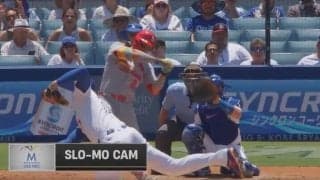 なんだこれは…？ 大谷翔平、急激に伸び上がる“火の玉ストレート”「威力が増してる」ヌートバーが豪快な“マン振り三振”「悪夢すぎる」