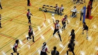 ママさんバレーながつき大会、50歳以上の7チーム80人が熱戦