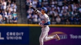 大谷翔平、最終戦で55号！3年連続本塁打王には1本届かず「55・20」 圧巻の3安打で自己最多146得点、31試合連続出塁 カーショーは通算223勝で有終の美