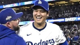 大谷翔平のMVPを“特製ケーキ”で祝福　輝く3文字…名物シェフ「ちょっと遅くなりました」もファン「遅すぎるなんてない」