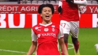 「GKも唖然」中村敬斗の“衝撃ドライブシュート”を海外メディア絶賛！「隅をえぐった」「見事な一撃」今季７点目のゴラッソ