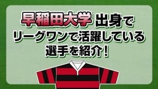 早稲田大学出身で、リーグワンで活躍している選手を紹介！