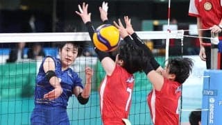 大阪・金蘭会、2冠に向けて好発進　スパイクさえ三重をストレートで下す　春高バレー